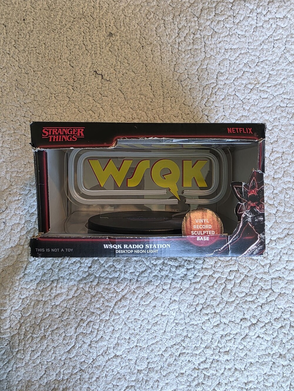 Stranger Things WSQK Radio Station Desktop LED Neon Light Ukonic Lamp Sign Desk